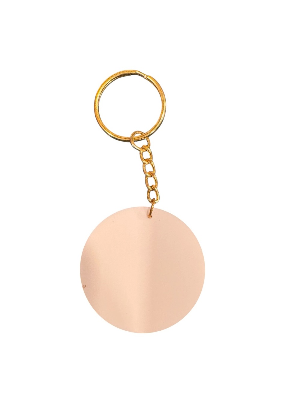 Floral Smiley Face Keychain - Gold Hardware - Picture 2 of 2